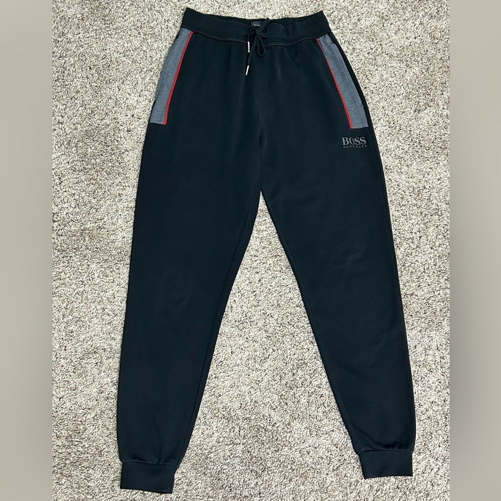 Hugo Boss Mens Size Small Black Tapered Joggers Pants